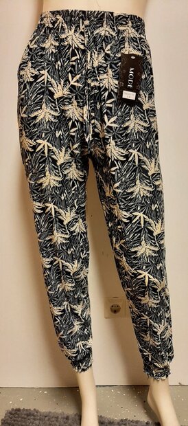Dames Broek Donkerblauw/Ecru