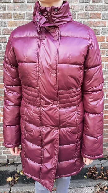 Winterjas Dames Aubergine, maat 38
