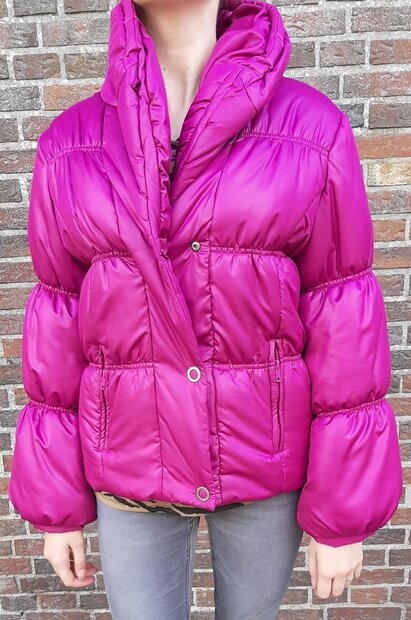Winterjas Dames Magenta, maat 38