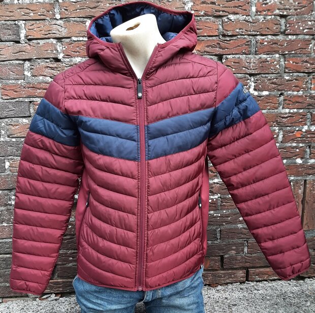 Winterjas Heren Bordeaux Rood