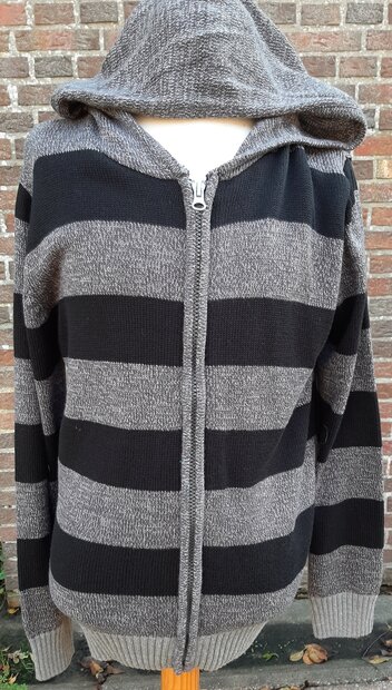 Blue Seven Vest Jongens Grijs/Zwart, Maat 152