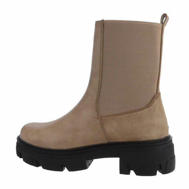 Chelsea Boots Dames Khaki