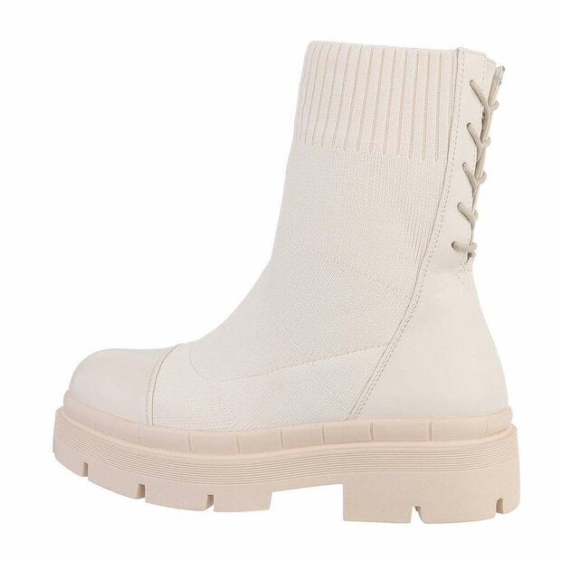 Chelsea Boots Dames Beige