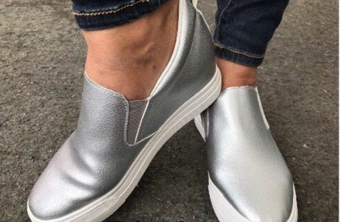 Sneakers Dames Zilvergrijs