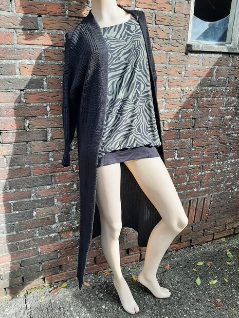 ALIDA MOD Lang Vest Zwart