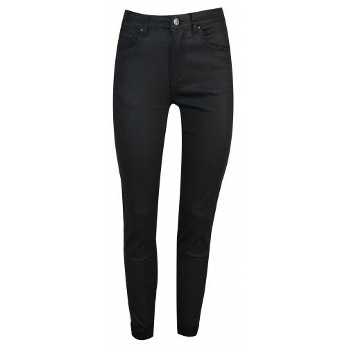 Norfy Lederlook Broek Dames Zwart