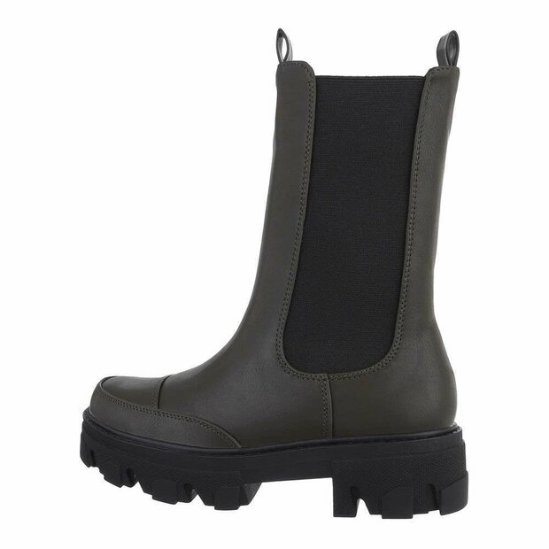 Chelsea Boots Dames Groen