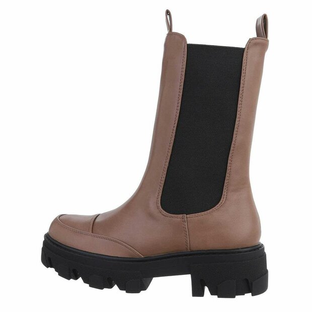 Chelsea Boots Dames Khaki