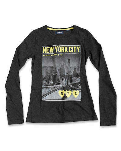 Blue Seven Shirt Meisjes&nbsp;Antraciet, maat 152