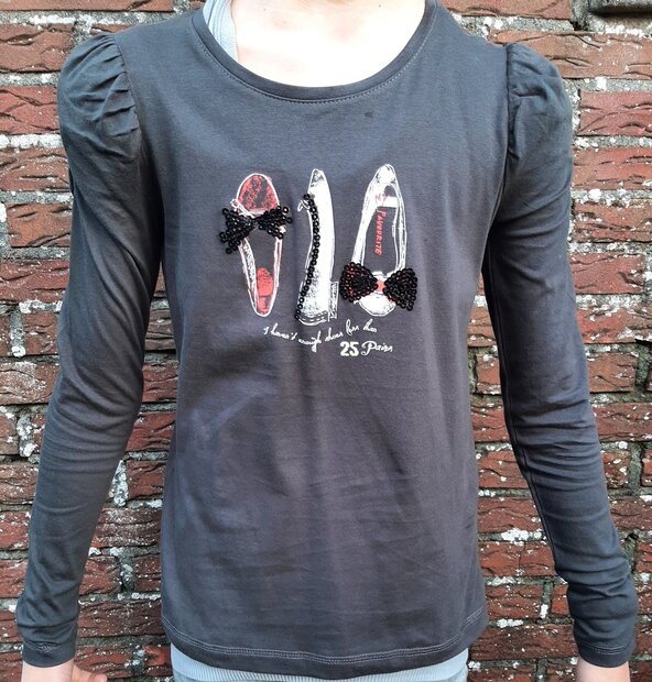 Blue Seven Shirt&nbsp;Meisjes Antraciet, maat 152