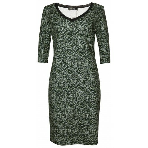 Jurk Dames Panter Donkergroen