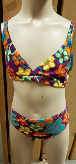 Mondaca Mix Bikini Meisjes Bloemen Paars, maat 164