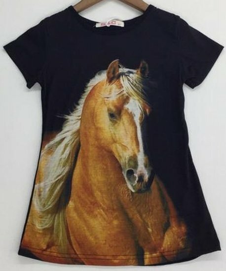 Tuniek Paarden Meisjes Donkerblauw