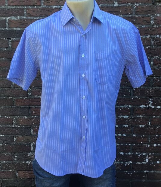 DBC Blouse Heren Blauw / Wit Gestreept