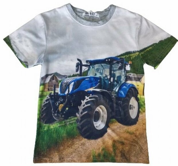 tshirt Trekker (NEW HOLLAND) Jongens Grijs