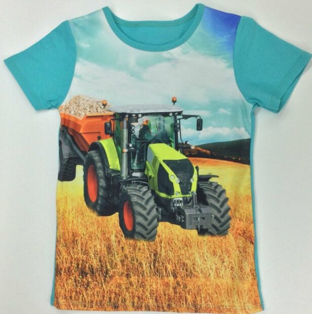 TShirt Trekker (CLAAS) Jongens Turquoise, maat 92