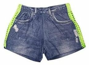 short meisjes met streep Lime