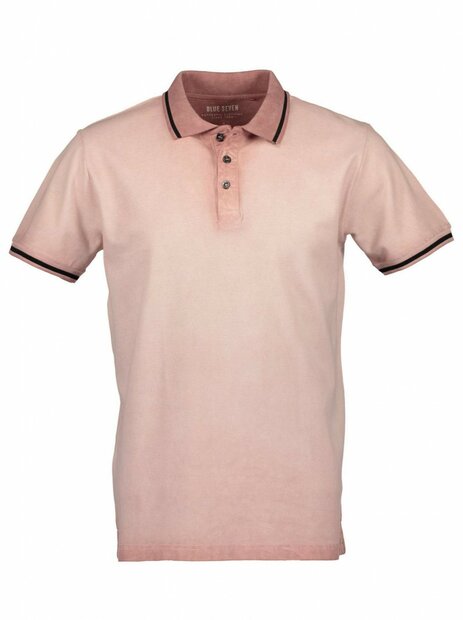 BLUE SEVEN Polo Tshirt Heren Oud Roze