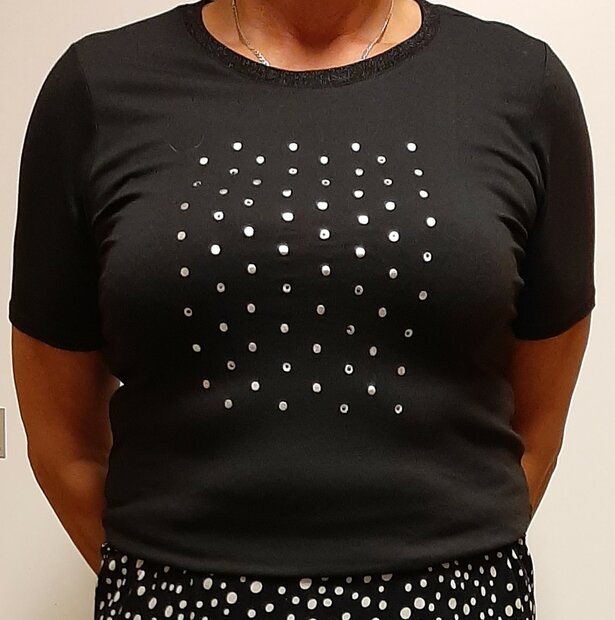 Blue Seven Tshirt Zwart Stip