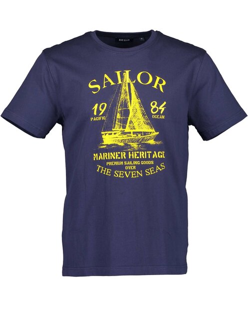 Blue Seven Heren Tshirt Donkerblauw
