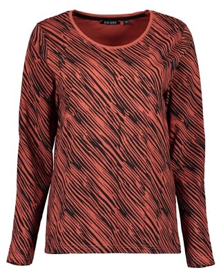 Shirt Dames Zebra Roest