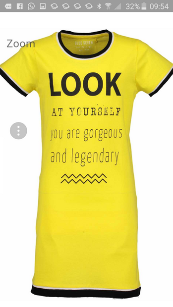 Blue Seven Jurk Meisjes Geel