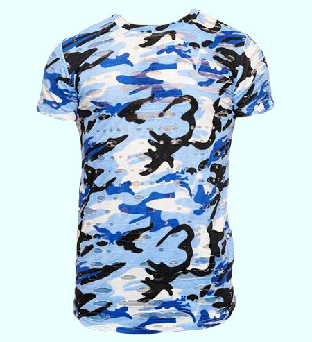 Army Tshirt Heren Blauw