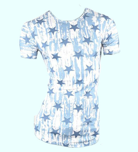 Tshirt Heren Ster Blauw, maat L