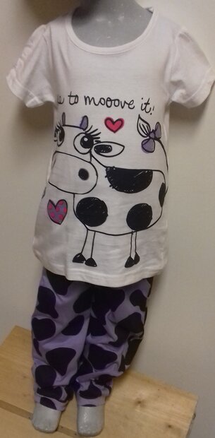 Pyjama Meisjes Koe Paars