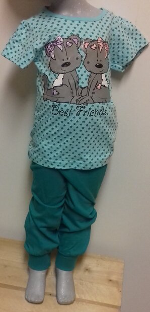 Pyjama Meisjes Beer Groen