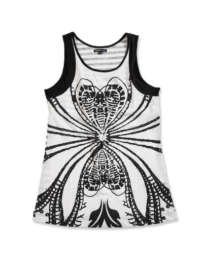 Hemd / Top Dames Wit / Zwart