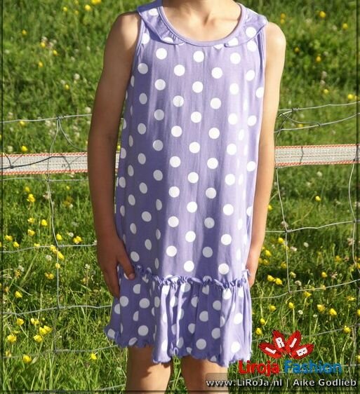 Jurkje Meisjes Paars met witte stippen