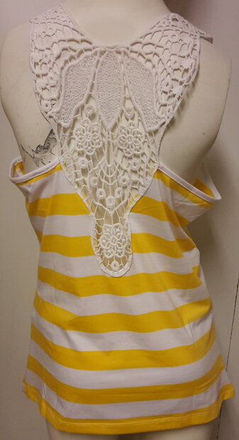 Hemd Dames Geel / Wit