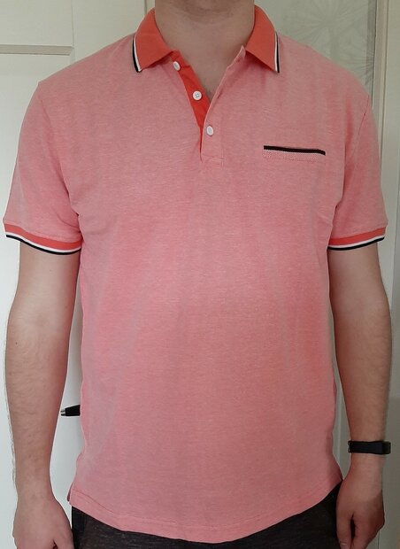 Blue Seven Polo Tshirt Heren Roze