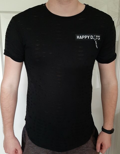 Tshirt Heren Zwart, maat L