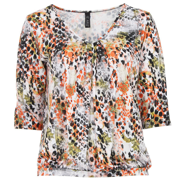 Iz Naiz Shirt Dames Wit / Oranje