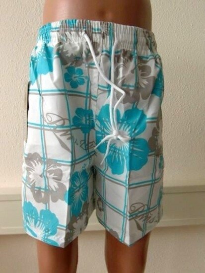 Zwembroek Jongens Wit, Aqua