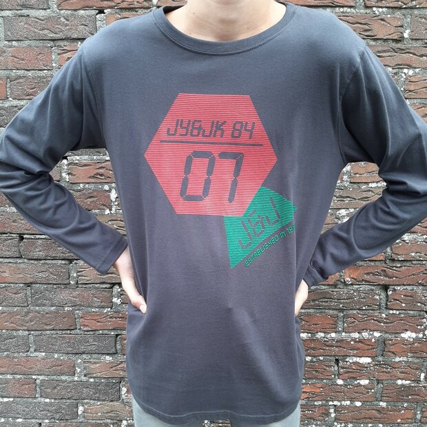 BLUE SEVEN Shirt jongens Antraciet, maat 164