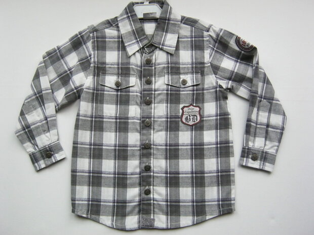 Blouse jongens Grijs, maat 116