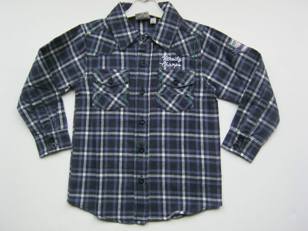 BLUE SEVEN blouse jongens donkerblauw