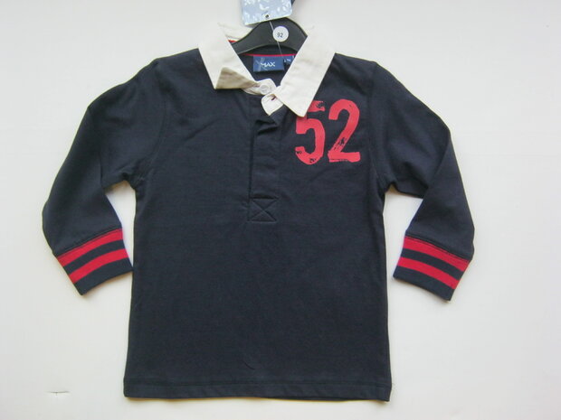 Polo shirt donkerblauw, maat 116