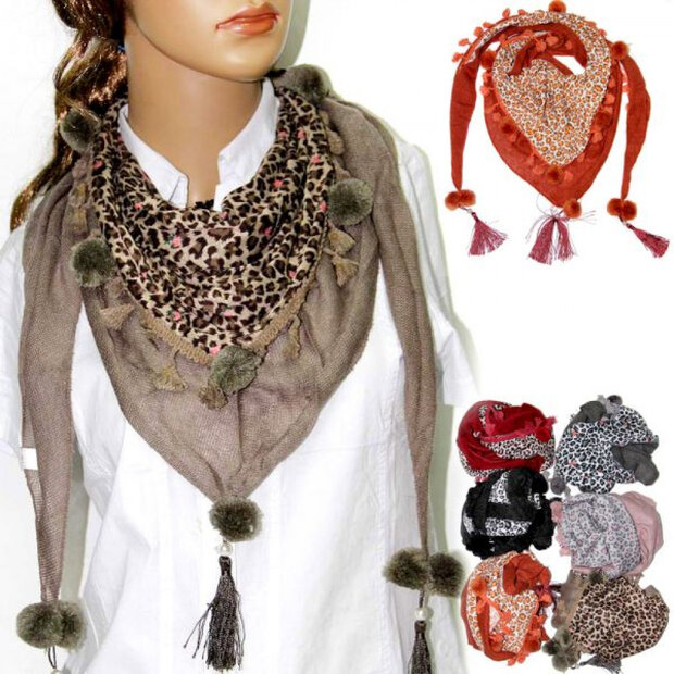 sjaal Panter Oud Roze