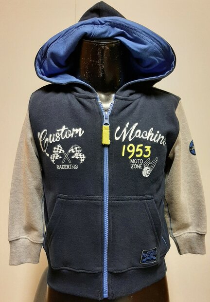 Vest Blauw / Grijs, maat 98