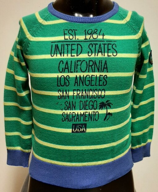 Pullover Groen / Blauw`, maat 98