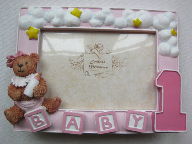 Fotolijstje Baby 1 jaar Roze