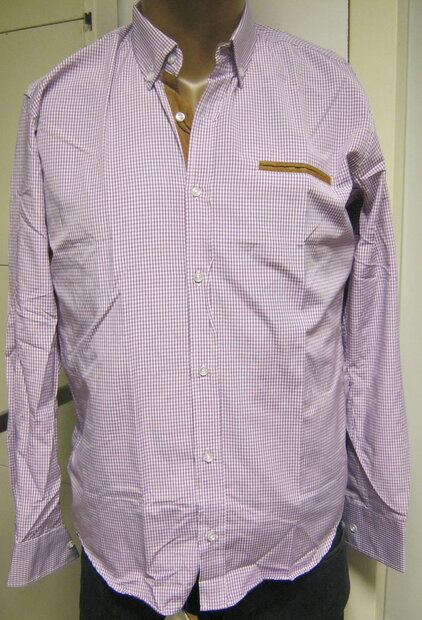 Blouse Heren Paars, maat S