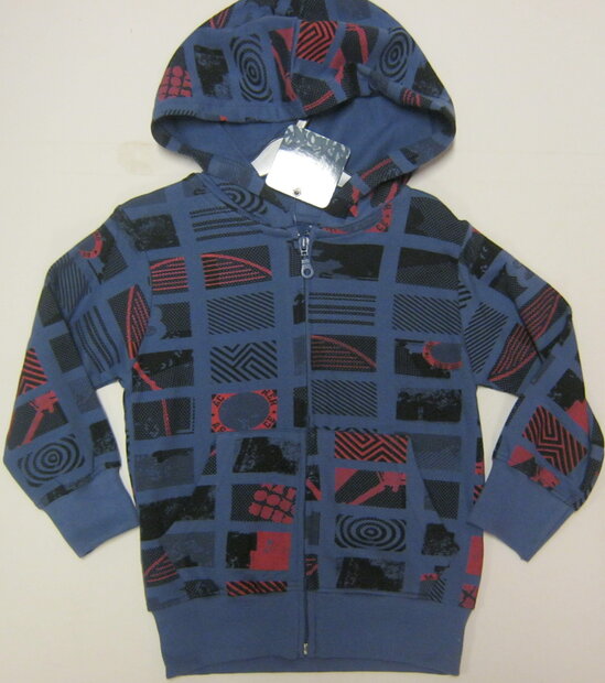 vest Jongens Blauw / Rood