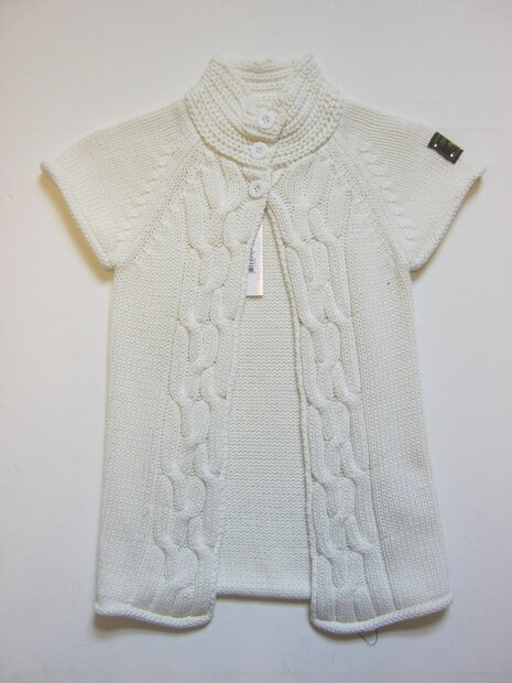 Lang Vestje Meisjes Gebroken Wit