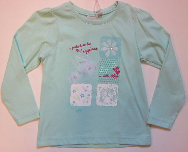 Shirt Meisjes Mintgroen, 98