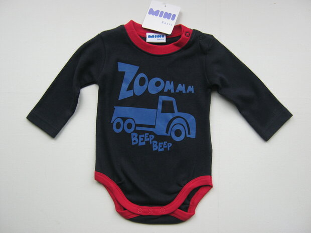 Babyromper Vrachtwagen Donkerblauw